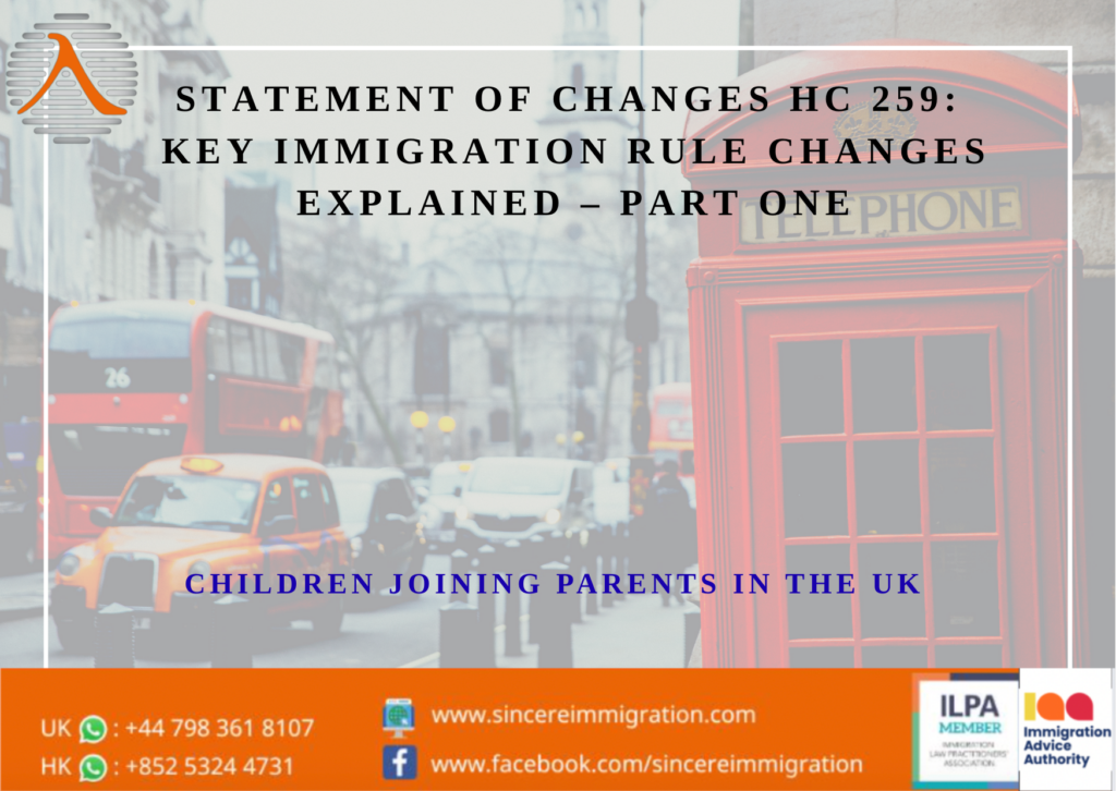 Statement of Changes HC 259: Key Immigration Rule Changes Explained – Part One