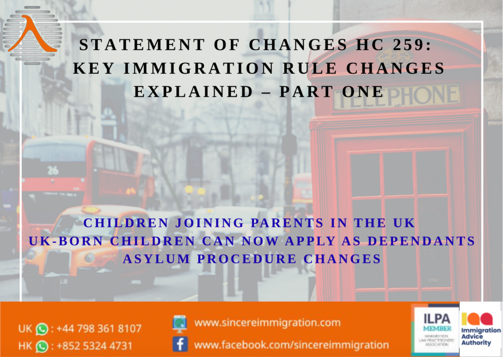 Statement of Changes HC 259: Key Immigration Rule Changes Explained – Part One